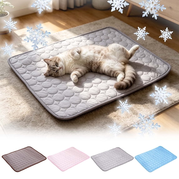Self Cooling Pet Pad Breathable Washable Cloth Mat Heat Absorb Summer Rest Cushion For Cats Dogs Crate Indoor Outdoor Travel