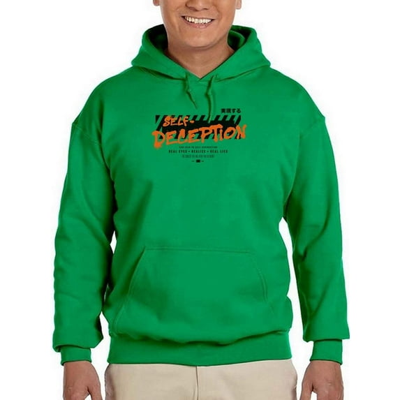 Self Deception Design Hoodie Men -Image by Shutterstock, Male XX-Large