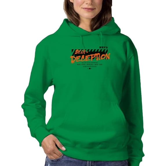 Self Deception Design Hoodie Women -Image by Shutterstock, Female Small