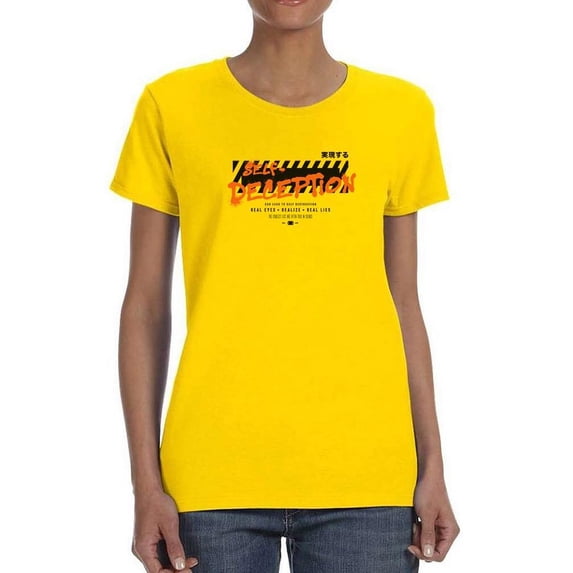 Self Deception Design T-Shirt Women -Image by Shutterstock, Female x-Large