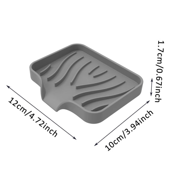 Self Draining Bar Soap Holder Rack Sponge Stand Soap Dish Tray with Waterfall Drain Sink Organizer for Kitchen Bathroom Sink Bathtub Keeping Dry Easy to Clean(White)