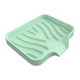 thumbnail image 1 of Self-Draining Silicone Soap Dish Holder for Shower Kitchen Sink with Slotted Base Quick Drying Bathroom Accessory Light Green, 1 of 7