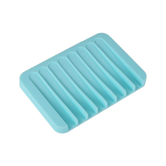 Self Draining Soap Dishes，Premium Silicone Non-Slip Soap Holder & Saver for Shower，Bathroom，Kitchen Sinks，Bath Tub，Razor，Sponges，Drains Water Very Well，Can Extend Soap Life，Easy Clean