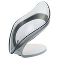 thumbnail image 1 of Self Draining Soap Holder, Suction Cup Soap Dish, Shower Soap Bar Holder, Leaf Shape Soap Holder, Soap Dish Dispenser for Shower, Bathroom, Kitchen Sink (Grey/2 Pcs) 4.72x5.31", 1 of 2