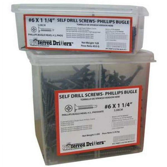 Manufacturer Varies Drill Screw,KLath,#8,Zinc,1.25"L,PK6000 LSPRI0-801250-6000P