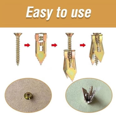 50-Pack Self-Drilling Drywall Anchors - Heavy Duty Zinc Anchors No Drill Required