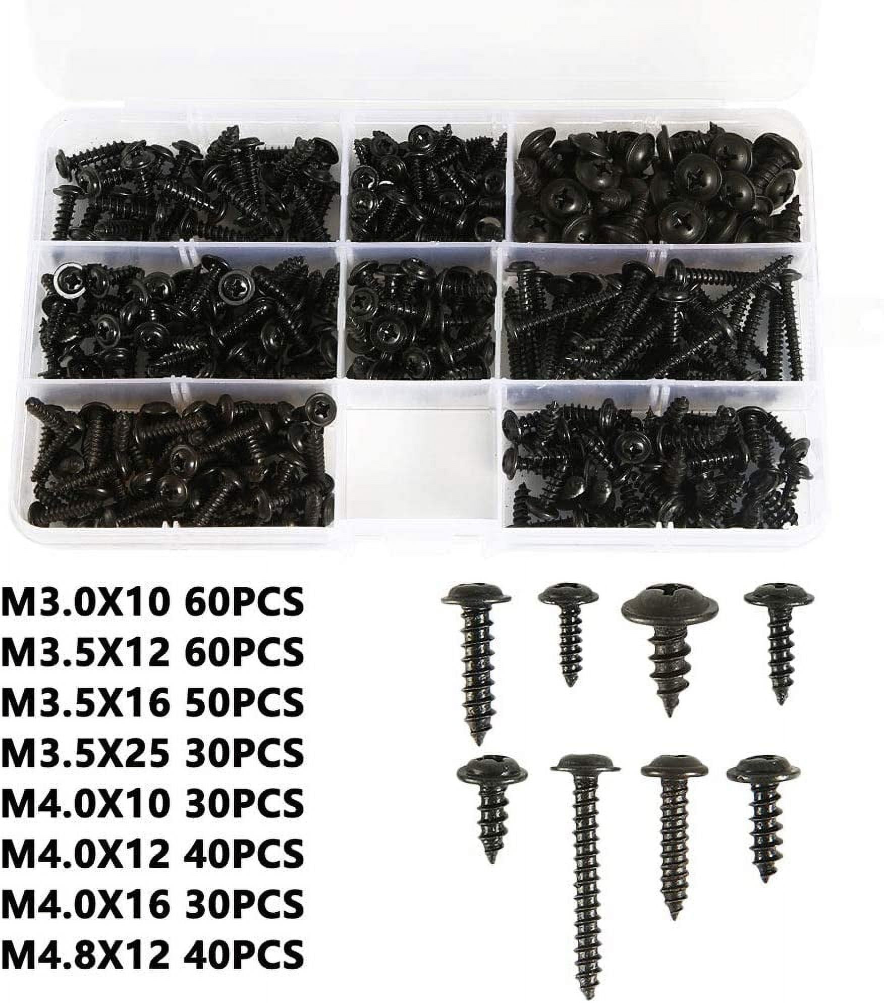 SelfDrilling Black Sheet Metal Screw, Stainless Carbon Steel Self