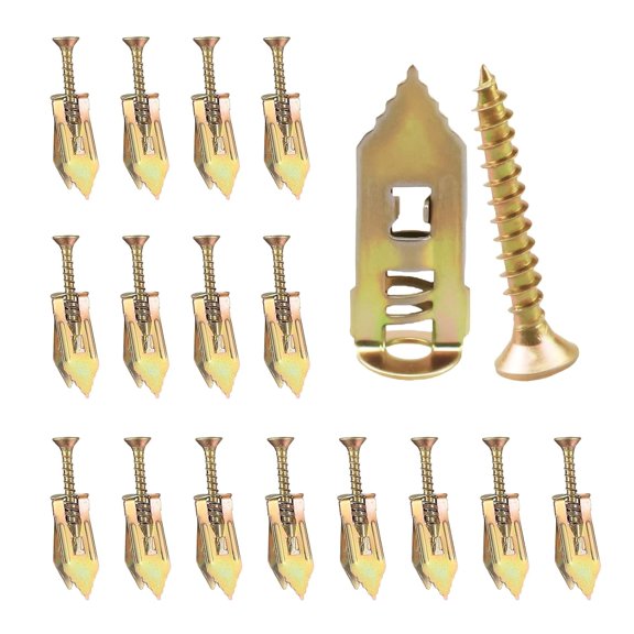 Self Drilling Drywall Anchors And Screws KitNo Drill Or Holes In Wall, Wall Anchor For Hanging TV Shelf Straps Cabinet 200 Pcs (100pcs0.47 X 1.18Inch,100pcs0.47 X 1.57 Inch)