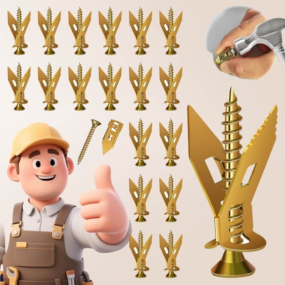 Self Drilling Drywall Anchors with Screws Kit, Metal Expansion Bolt for Drywall, Holds Up to 100lbs, for Tv, Shelves, Picture Frames