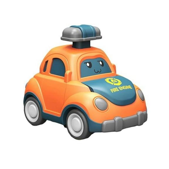 Self-Driving Cartoon Car Toy - Push-Down Mechanism, Durable & Educational - Kids Toy for Motor Skills Development