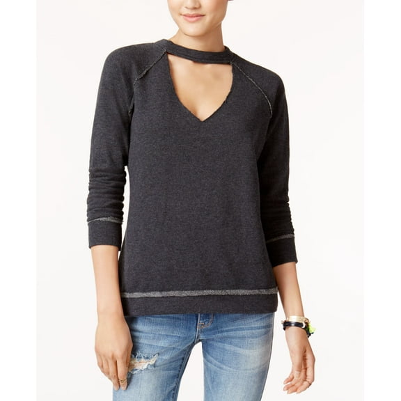 Self E Juniors Choker Sweatshirt Charcoal M