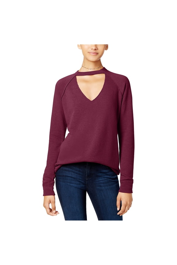 Self E Juniors Choker Sweatshirt Deep Merlot XS