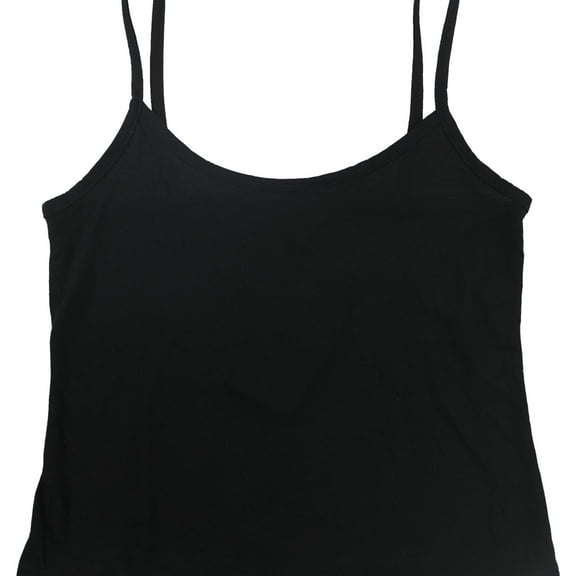 Self E Womens Solid Cami Tank Top, Black, X-Small