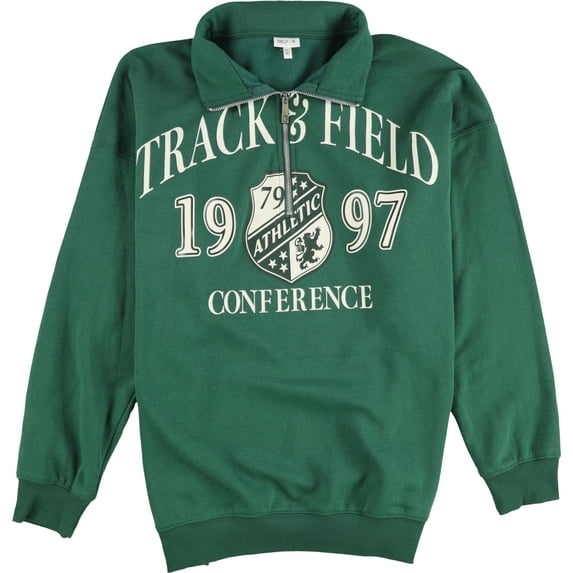 Self E Womens Track Field 1997 Conference Sweatshirt, Green, Juniors, Medium