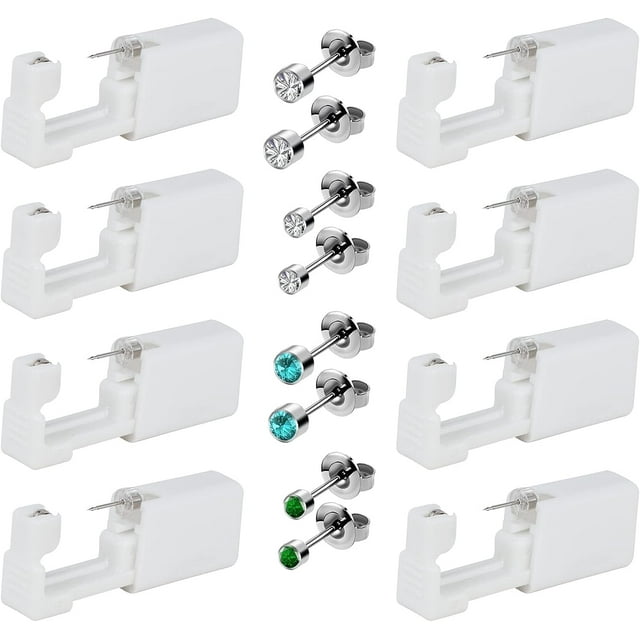Self Ear Piercing Gun Kit, Disposable Ear Piercing Gun No Pain Safety Asepsis Piercing Ear Gun