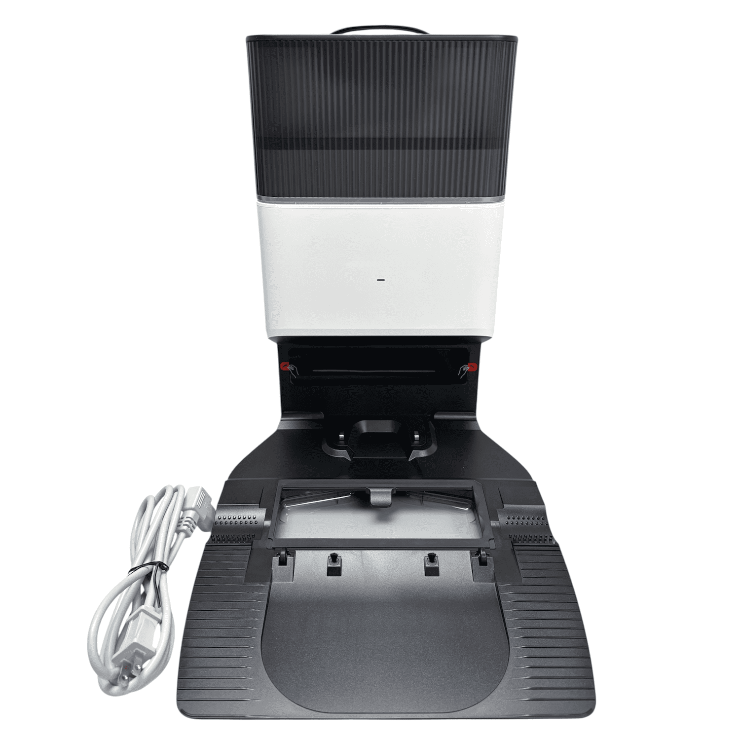 Self-Empty Clean Base Station Compatible With Roborock Q5 Max+, Q5 Pro+, Q5 DuoRoller+, Q8 Max, Q8 Max+ Robotic Vacuum Cleaners - Auto Dust Disposal Dock with Charging - White