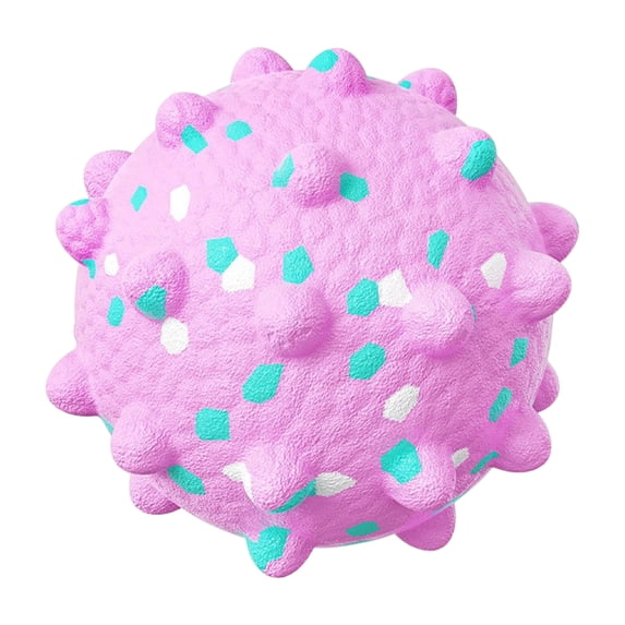 Self-Entertaining Dog Ball Toy for Boredom Relief, Durable Plastic Chew Ball for Play and Exercise, Interactive Pet Toy(2.56in,Pink)