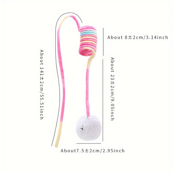Self-Entertainment Cat Toy, Hanging Spring Plush Rabbit Ball Cat Toy
