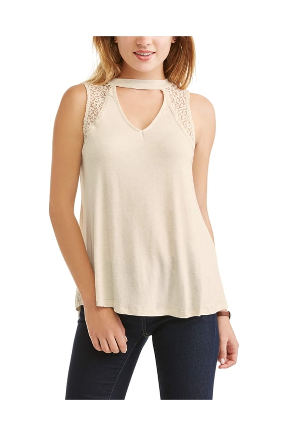 Junior's Cut-out Neck W/ Lac