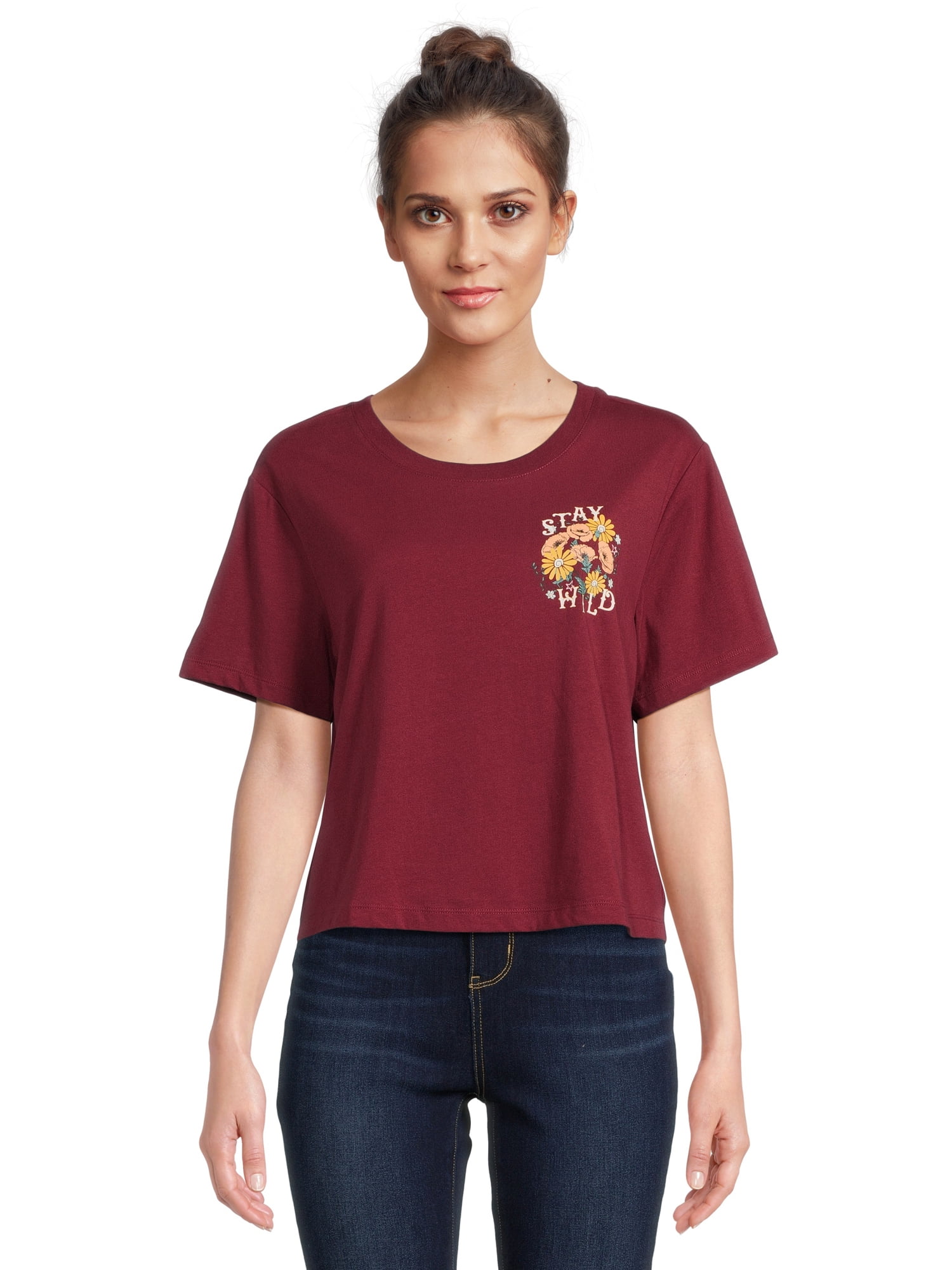 Self Esteem Juniors Crewneck Boyfriend Graphic Tee, Sizes S-XL