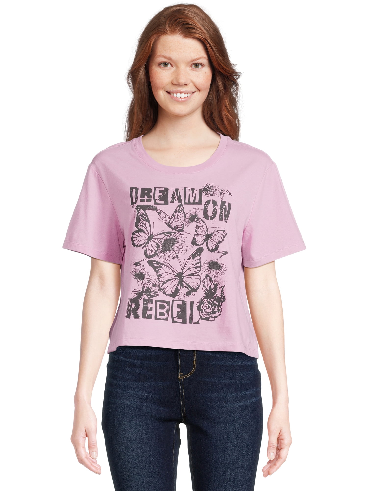 Self Esteem Juniors Crewneck Boyfriend Graphic Tee, Sizes S-XL