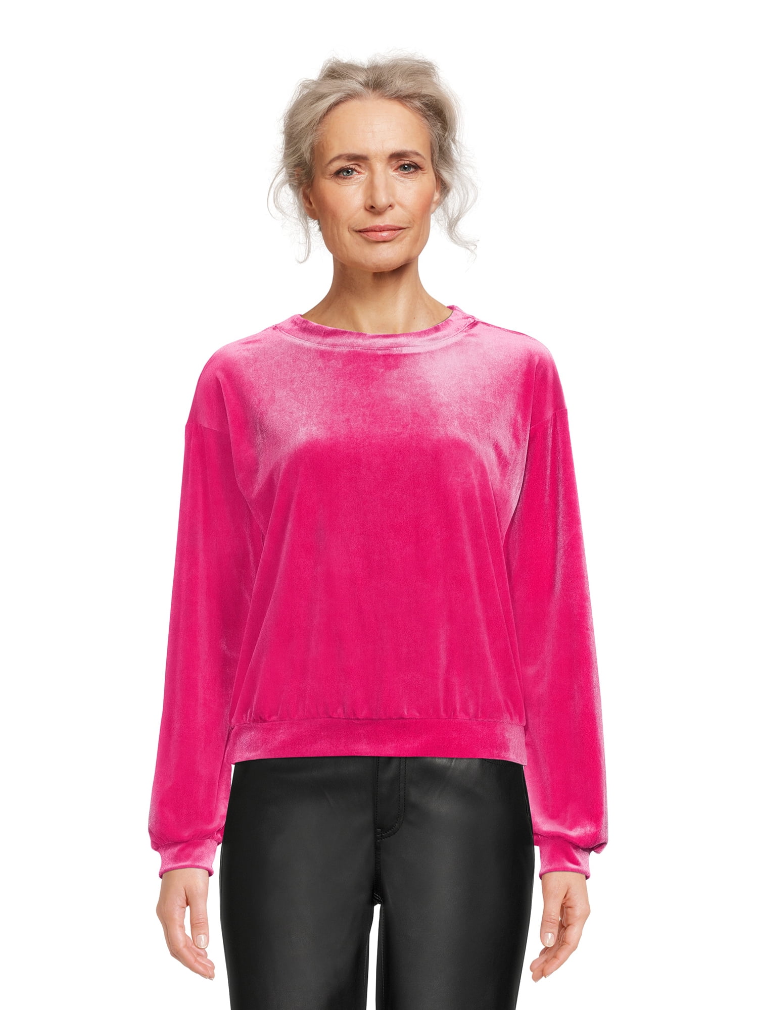 Self Esteem Juniors Drop Shoulder Velvet Pullover