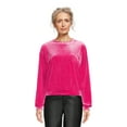 thumbnail image 1 of Self Esteem Juniors Drop Shoulder Velvet Pullover, 1 of 5