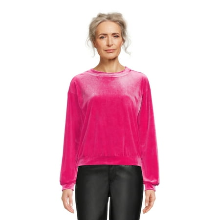 Self Esteem Juniors Drop Shoulder Velvet Pullover