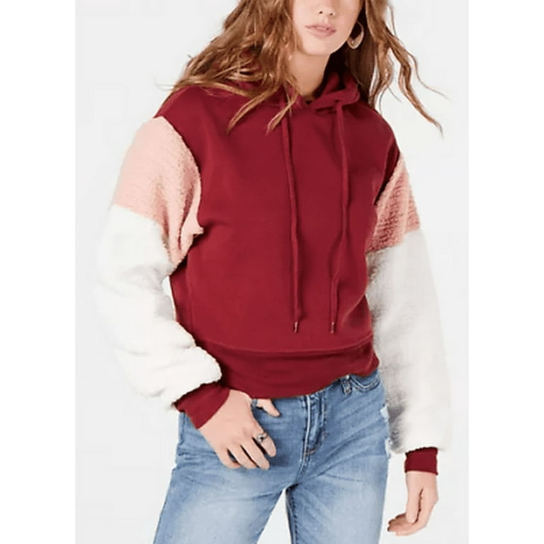 Faux fur sleeve sweatshirt hotsell