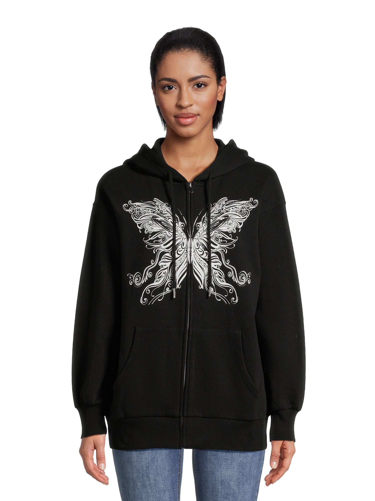 Self Esteem Juniors Graphic Zip Hoodie Sweatshirt, Sizes S-XL