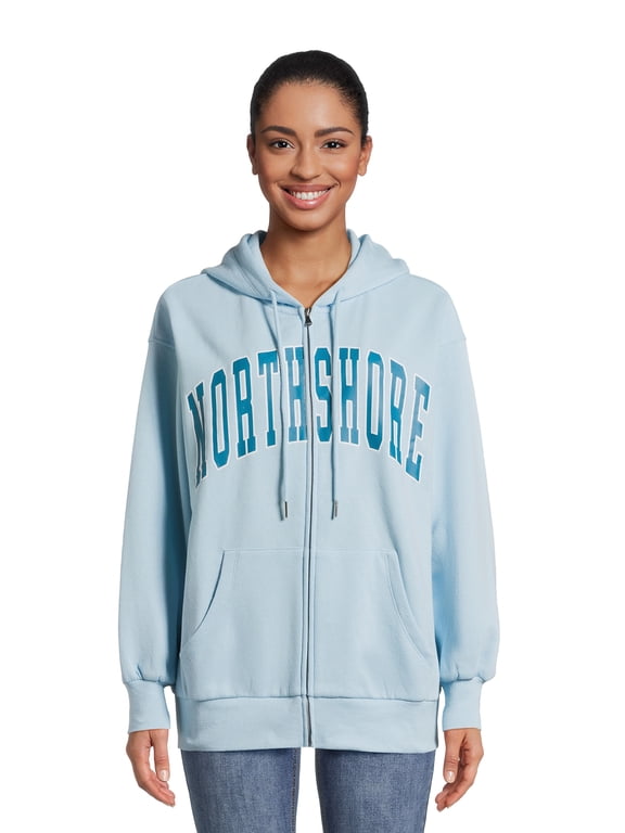 Juniors Graphic Zip Hoodie Sweatshirt, Sizes S-XL