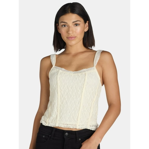 Self Esteem Women's Lace Corset Tank Top, Sizes XS-XL
