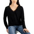 thumbnail image 1 of Self Esteem Juniors Lace-Trim V-Neck Top, 1 of 1