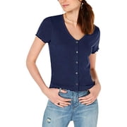Self Esteem Juniors Lettuce-Trim Shirt Patriot Blue, M