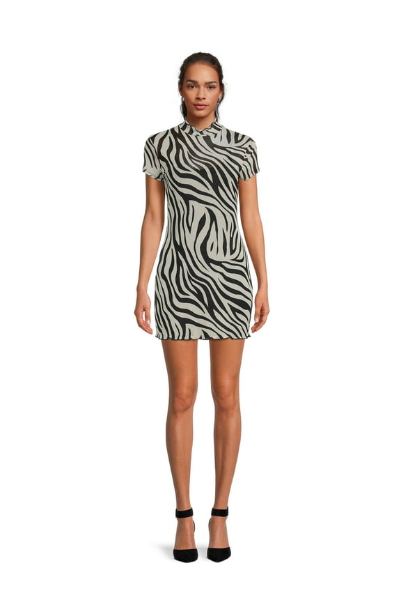 Juniors' Mesh Mini Dress and Liner, 2-Piece