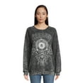 thumbnail image 1 of Self Esteem Juniors Mineral Wash Graphic Sweatshirt, Sizes S-XL, 1 of 5