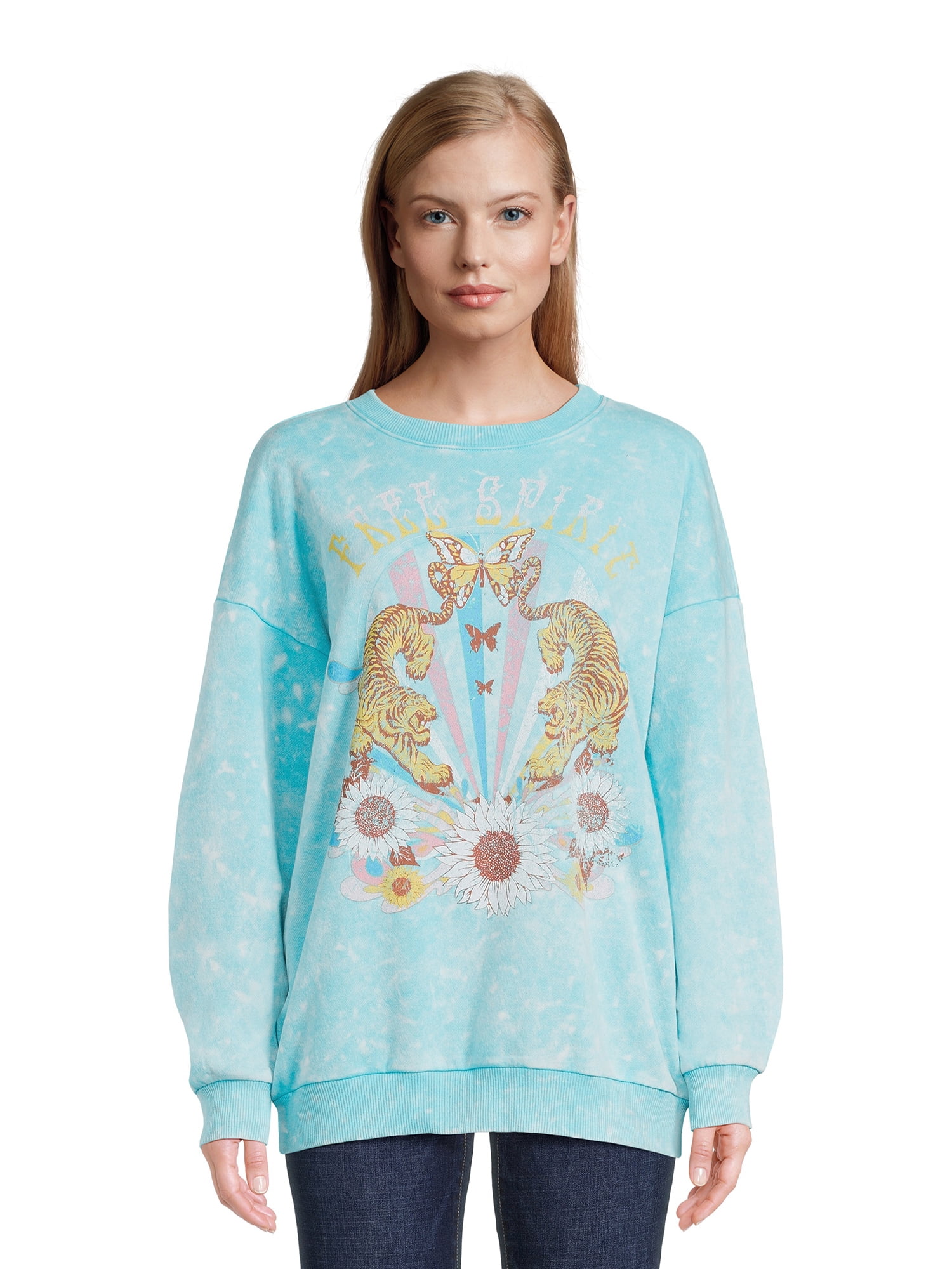 Salmon Mineral Wash Sweatshirt Dress