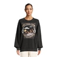 thumbnail image 1 of Self Esteem Juniors Oversized Washed Graphic Sweatshirt, Sizes XS-XL, 1 of 5