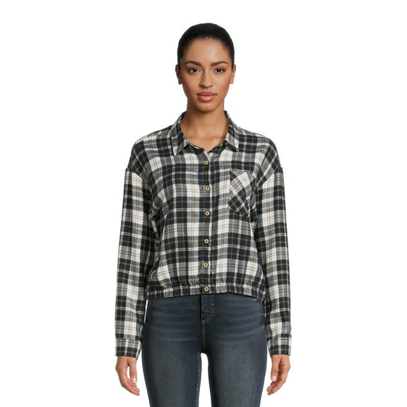 Self Esteem Juniors Plaid Button-Up Shirt