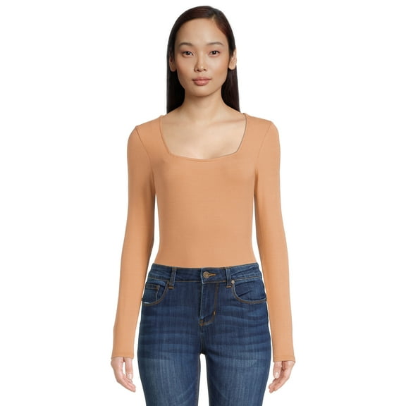 Self Esteem Juniors Ribbed Square Neck Bodysuit