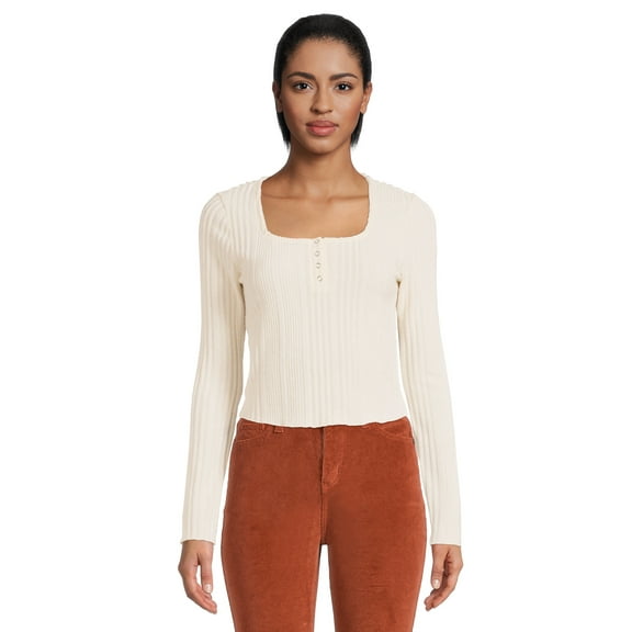 Self Esteem Juniors Square Neck Henley Top