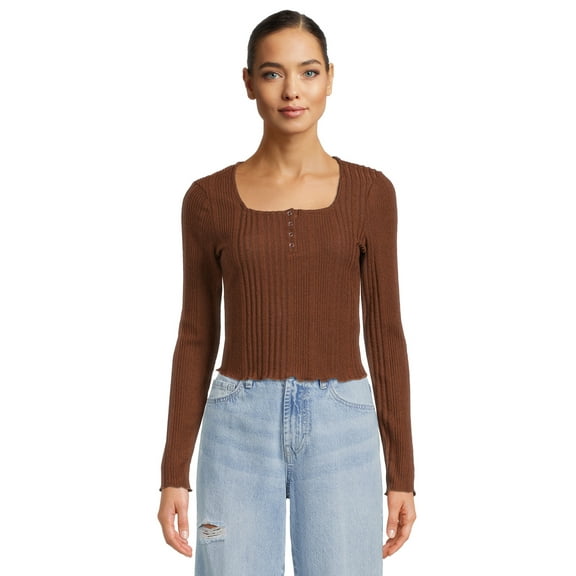 Self Esteem Juniors Square Neck Henley Top