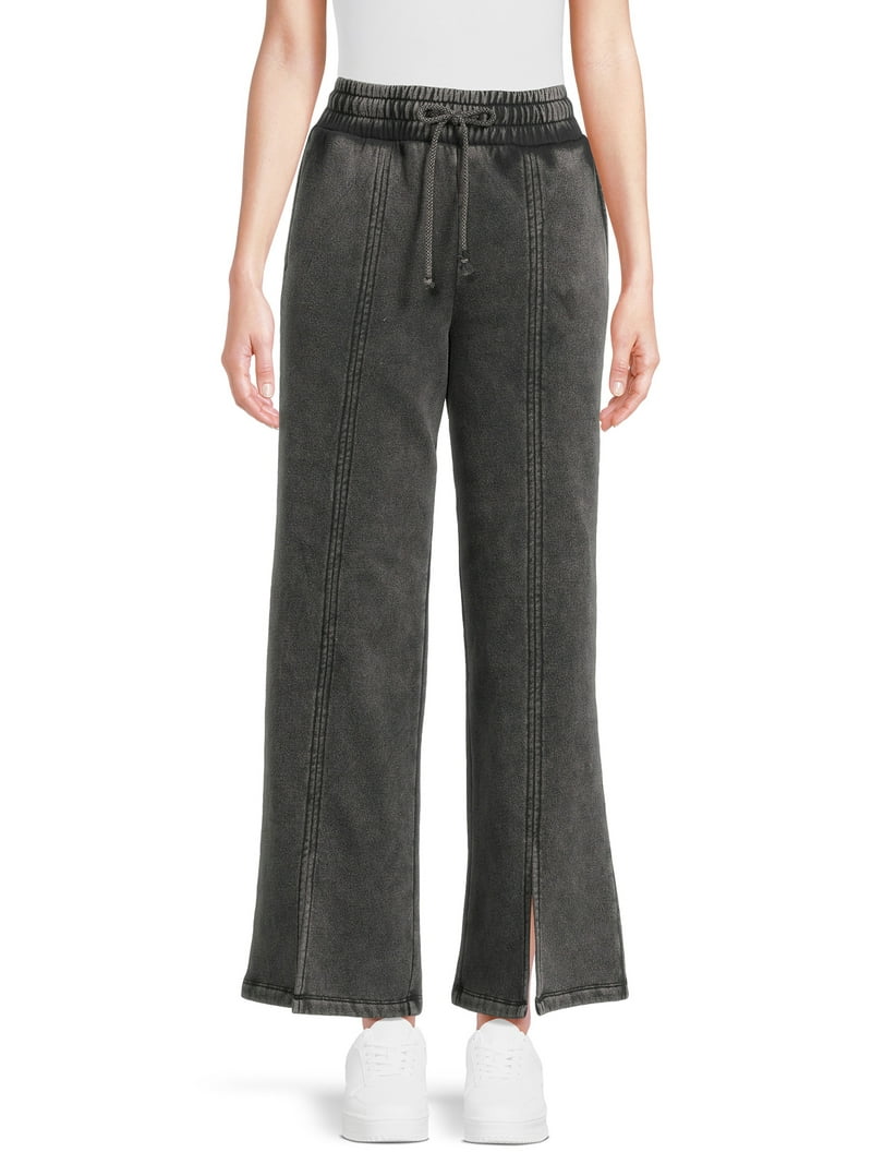 トップス maison celon loose sweat pants(ivoly) Self Esteem Juniors Washed Wide Leg Sweatpants with Slits