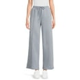thumbnail image 1 of Self Esteem Juniors Wide Leg Fleece Cargo Pants, Sizes XS-XL, 1 of 5