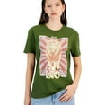 thumbnail image 1 of Self Esteem Womens Leo Graphic-Print Graphic T-Shirt, Green, Juniors, Medium, 1 of 1