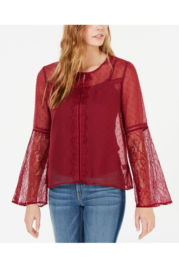 Womens Swiss Dot Top Size M