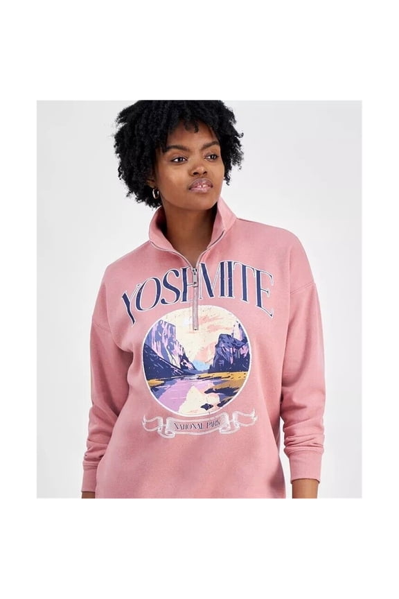 Womens Yosemite Sweatshirt, Pink, Juniors, Medium