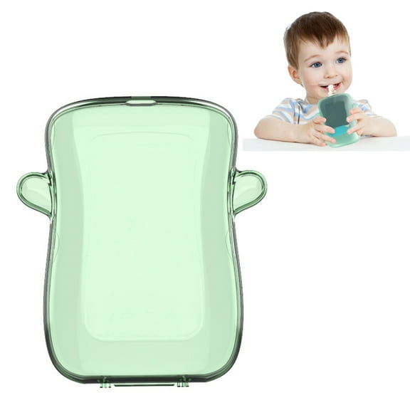 Self Feeding Baby Food Pouch Holder - No Squeeze, No Spill, No Mess Reusable Container for Toddlers (2 Pack)