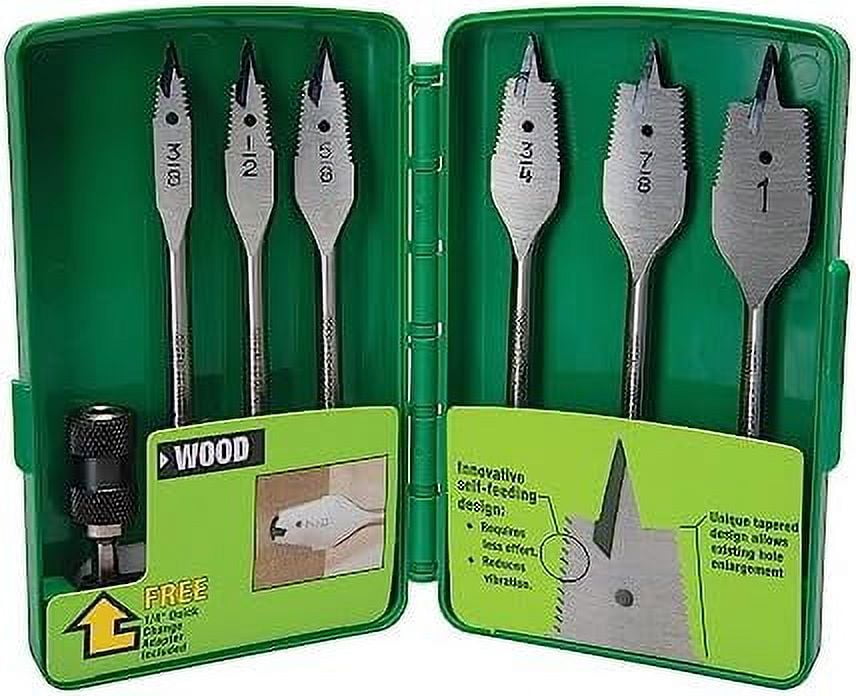 SelfFeeding Bit Set With 1/4" Quick Change Adaptor, 3/8" 1