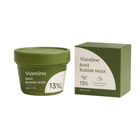 Self-Foaming Basil Bubble Mask - Soft Mud Clay for Gentle Deep Pore Cleansing